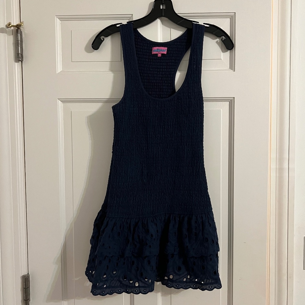 EDIKTED smocked Cotton Eyelet Minidress